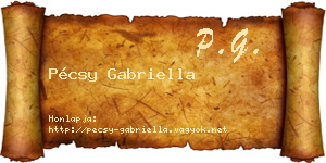 Pécsy Gabriella névjegykártya